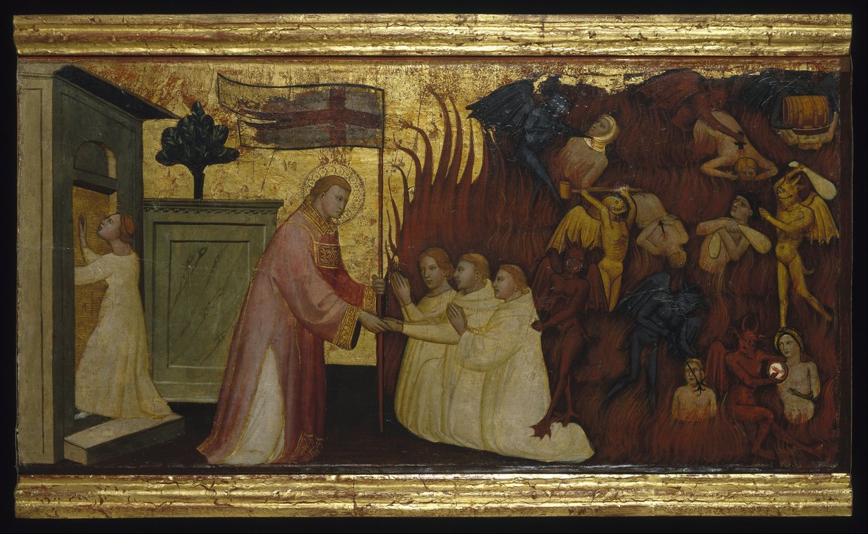 Szent Lőrinc kiszabadítja a lelkeket a purgatóriumból alkotó: Florentine Lorenzo di Niccolò Italian