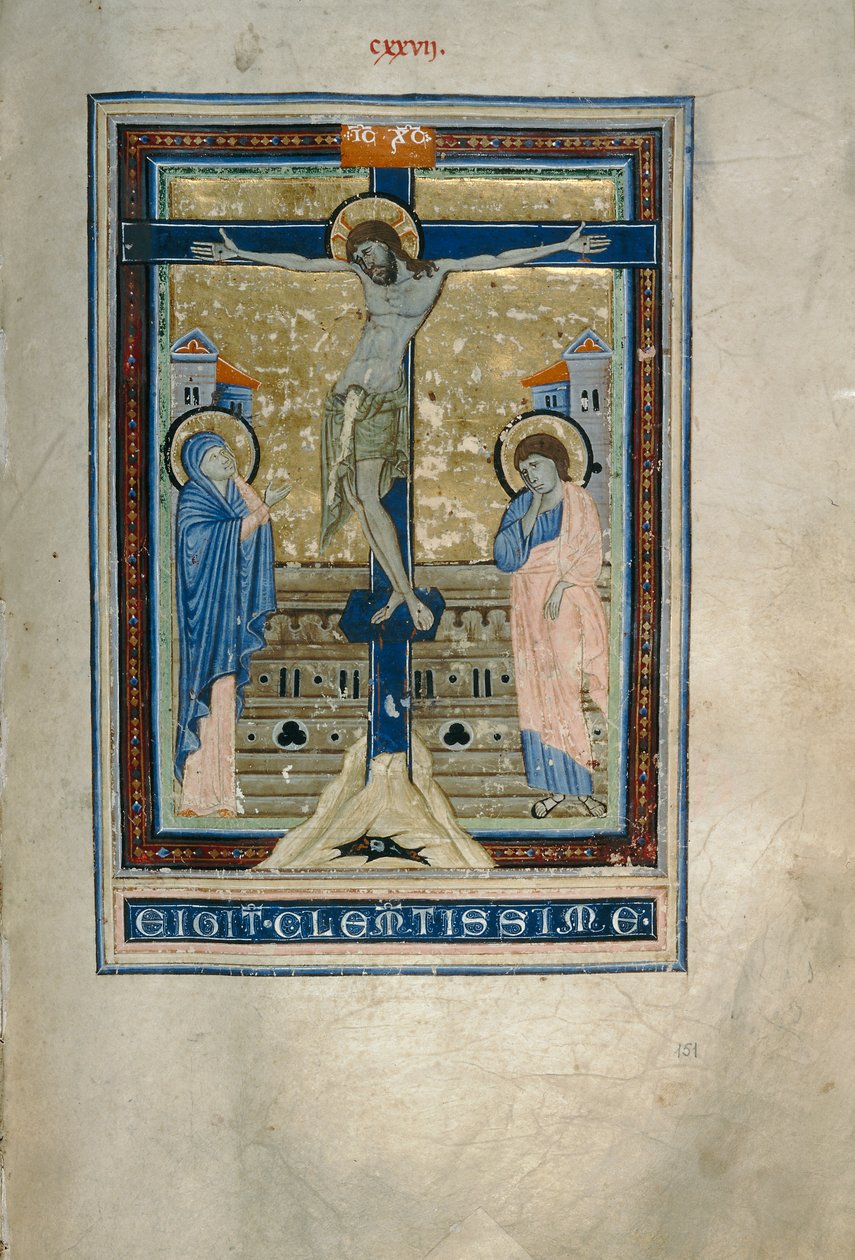 Keresztre feszítés (Cod. Conventi Suppressi, ms. 233, c. 151) alkotó: Florentine School
