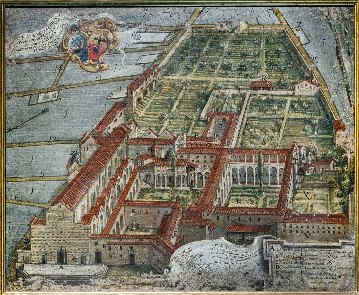 Kilátás a templomra és a kolostorra alkotó: Florentine School