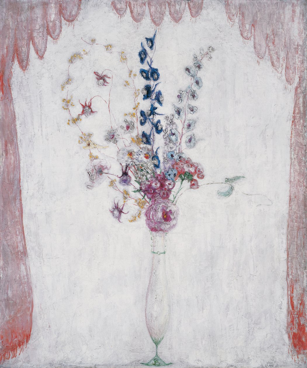 Delphinums and Columbine, 1923 körül (olaj, vászon) alkotó: Florine Stettheimer