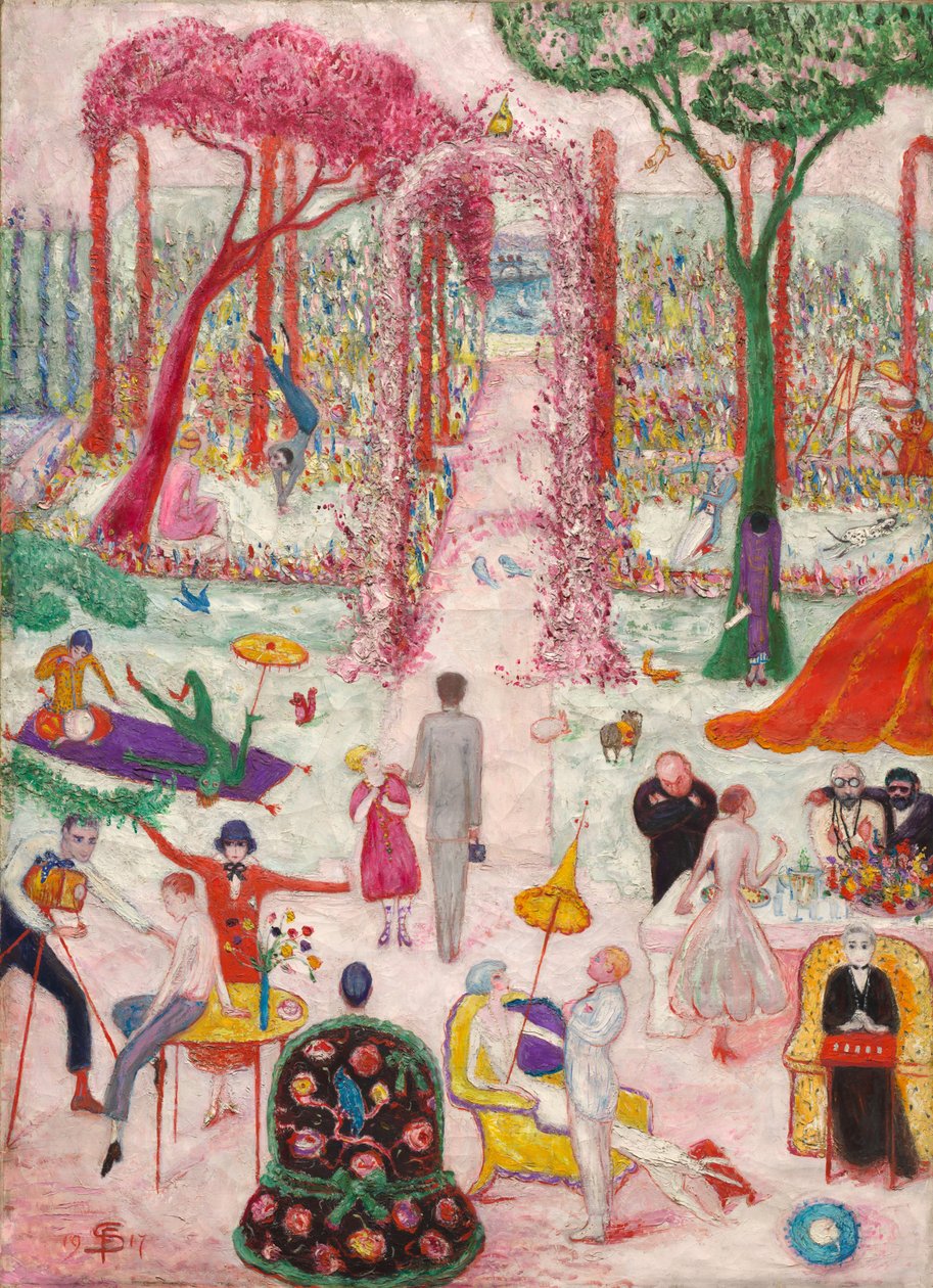 Vasárnap délután a vidéken, 1917 alkotó: Florine Stettheimer