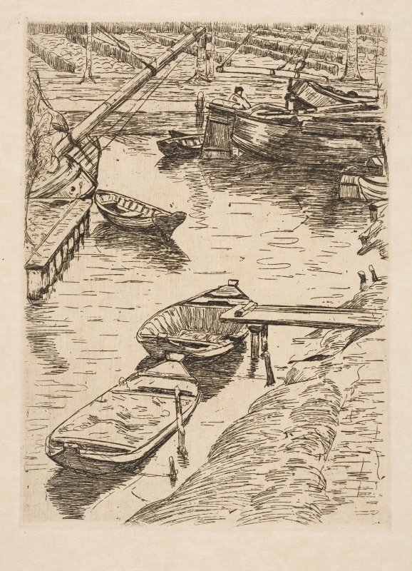 Hajók egy csatornában alkotó: Floris Verster