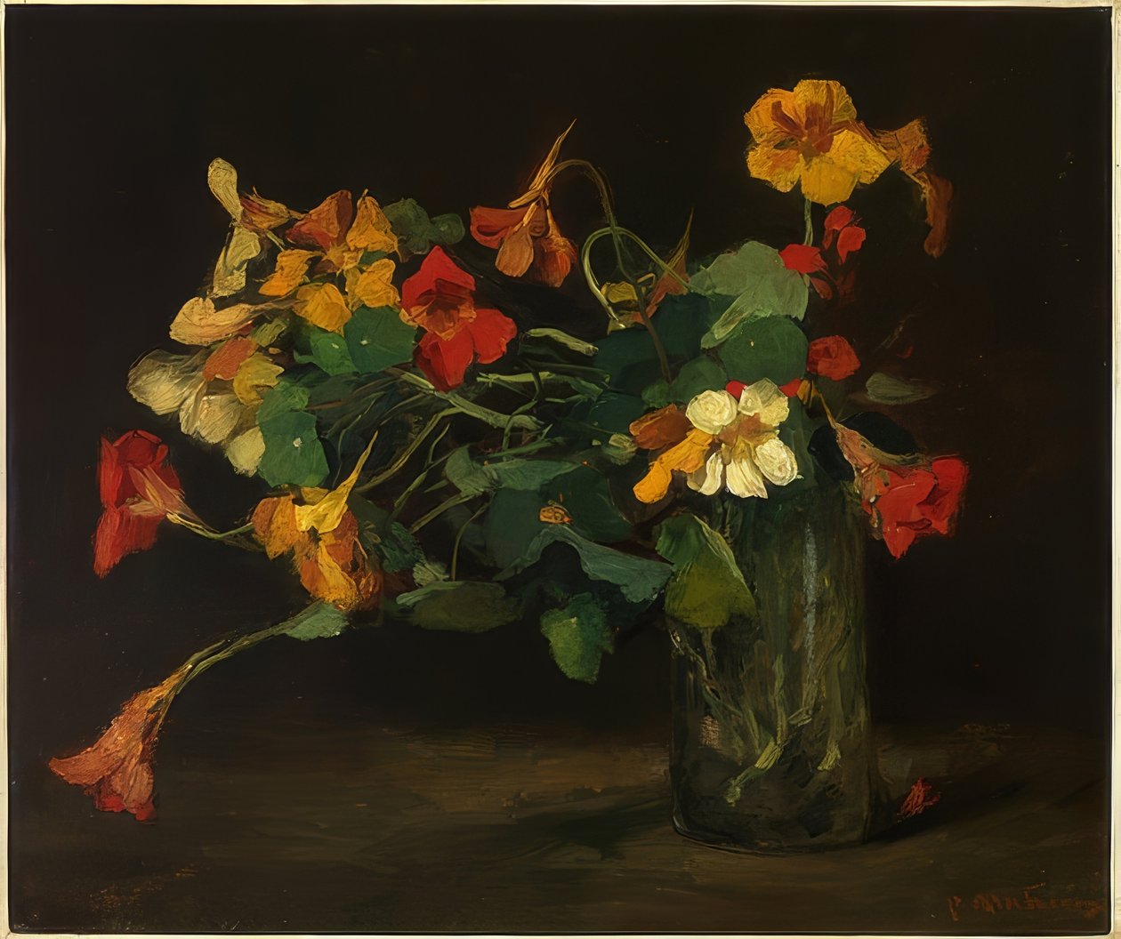 Csendélet virágokkal nasturtiumokkal alkotó: Floris Arntzenius
