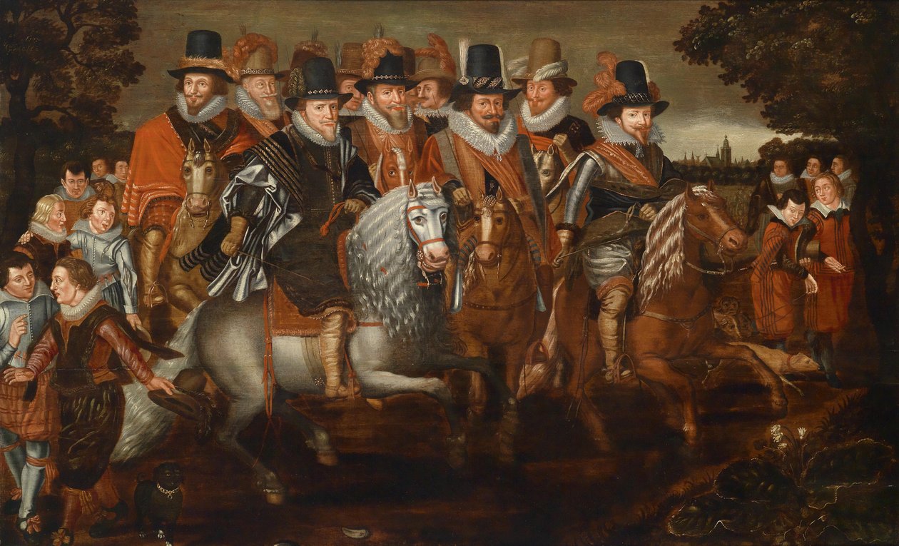 Moritz (1567-1625), Philipp Wilhelm (1558-1618), Friedrich Heinrich (1584-1647) alkotó: Follower of Adriaen van de Venne