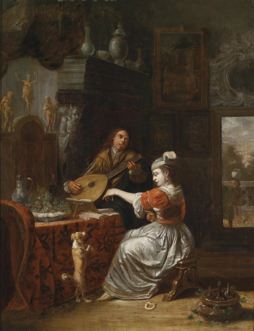 A szerelem zenei nyilatkozata alkotó: Follower of Gabriël Metsu