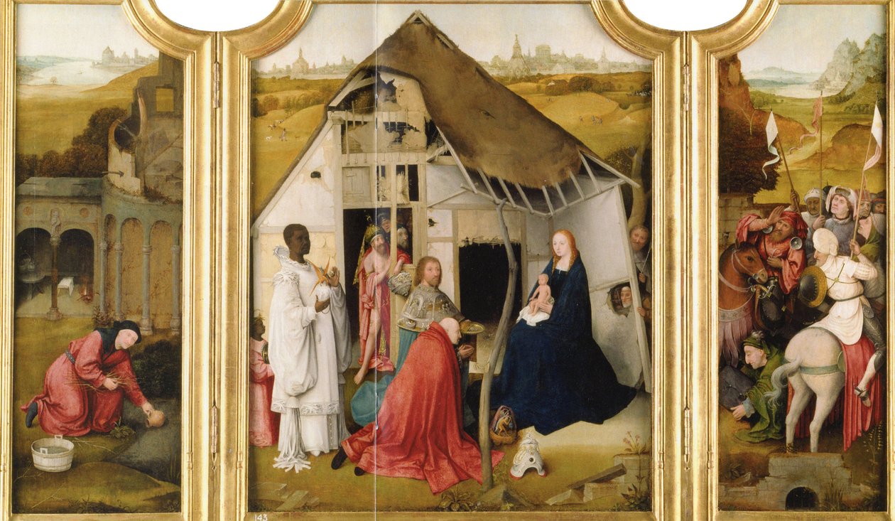 A mágusok imádása alkotó: Follower of Hieronymus Bosch