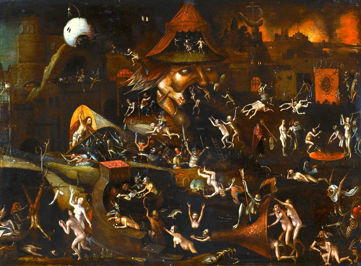 A pokol megrázkódtatása alkotó: Follower of Hieronymus Bosch