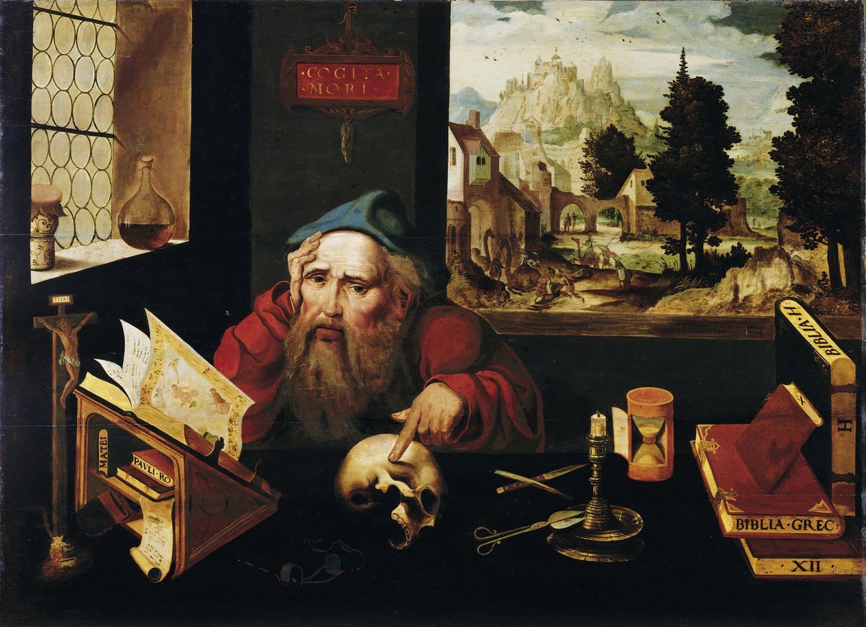 Szent Jeromos a lakásokban alkotó: Follower of Joos van Cleve