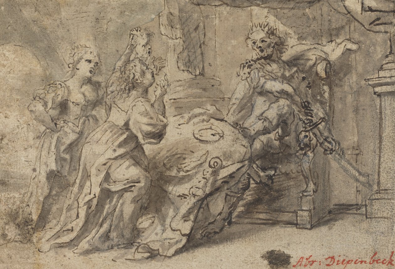 Philomela, Procne és Tereus trák király alkotó: Follower of Abraham van Diepenbeeck
