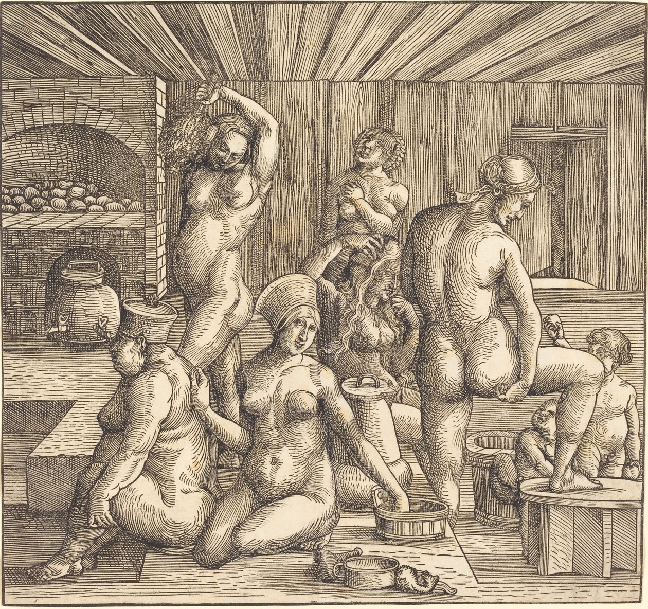 Német: Frauenbad női fürdő alkotó: Follower of Albrecht Durer