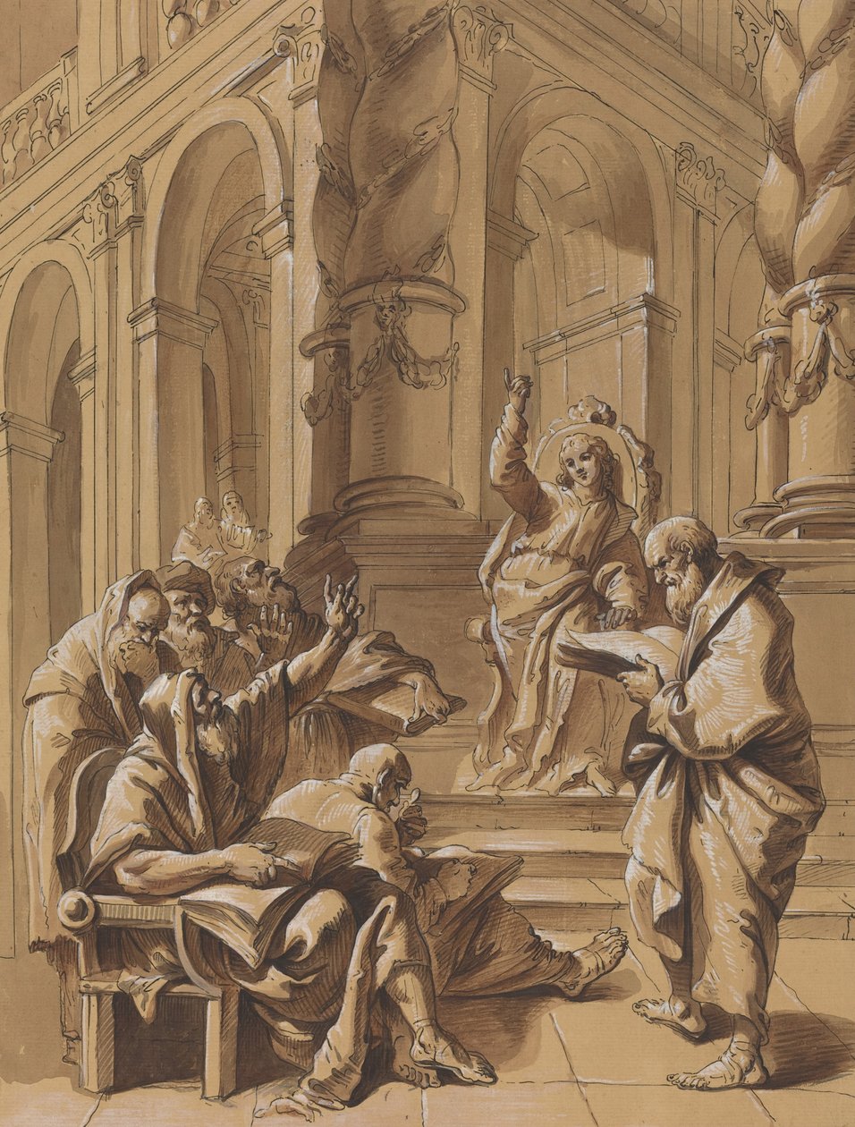 Krisztus az orvosok között alkotó: Follower of Francesco Fontebasso