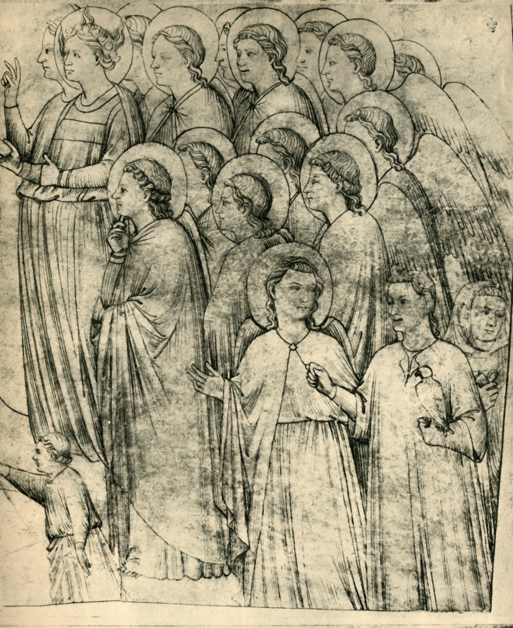 Részlet a „Szegénység allegóriájából”, 14. század eleje-közepe, 1943. alkotó: Follower of Giotto