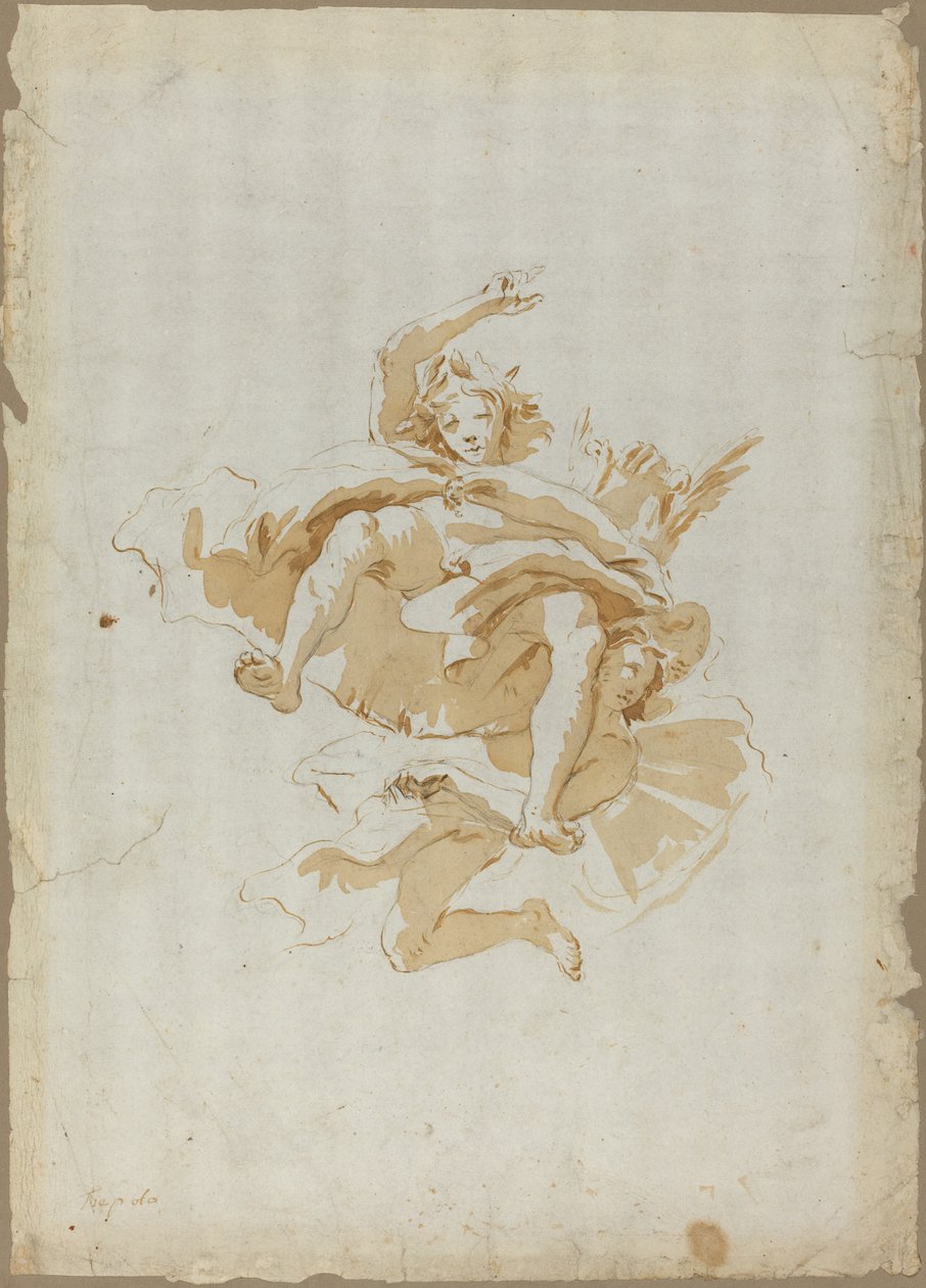 Rajz mennyezeti freskóhoz alkotó: Follower of Giovanni Battista Tiepolo
