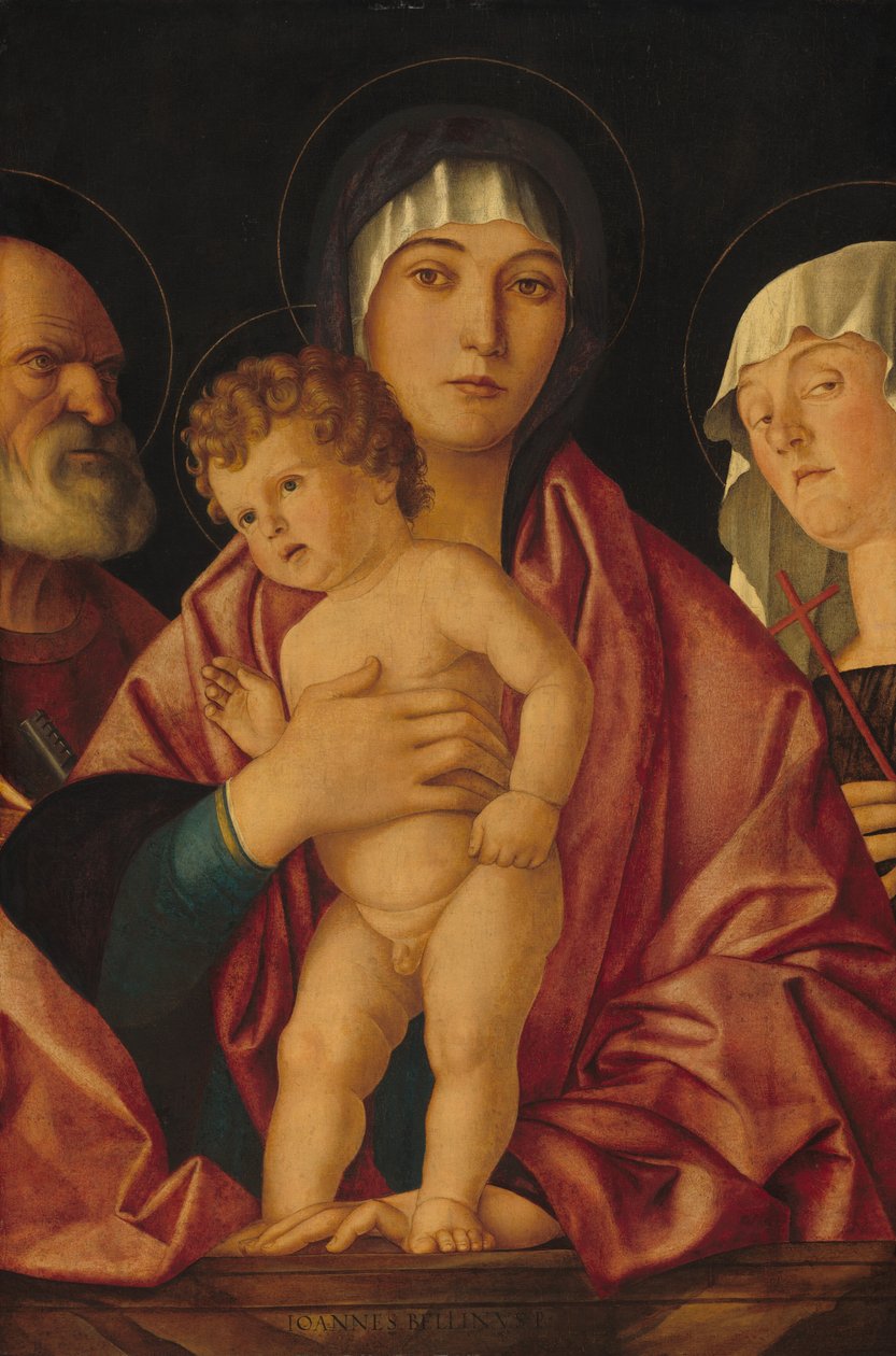 Madonna és gyermeke a szentekkel alkotó: Follower of Giovanni Bellini