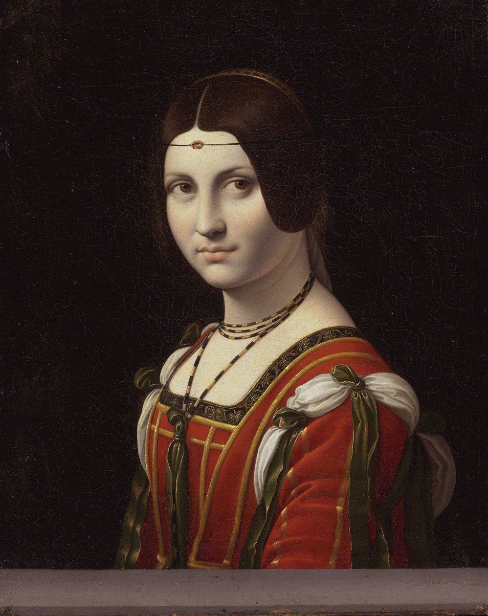 Egy nő portréja, "La Belle Ferronnière" címmel. alkotó: Follower of Leonardo da Vinci
