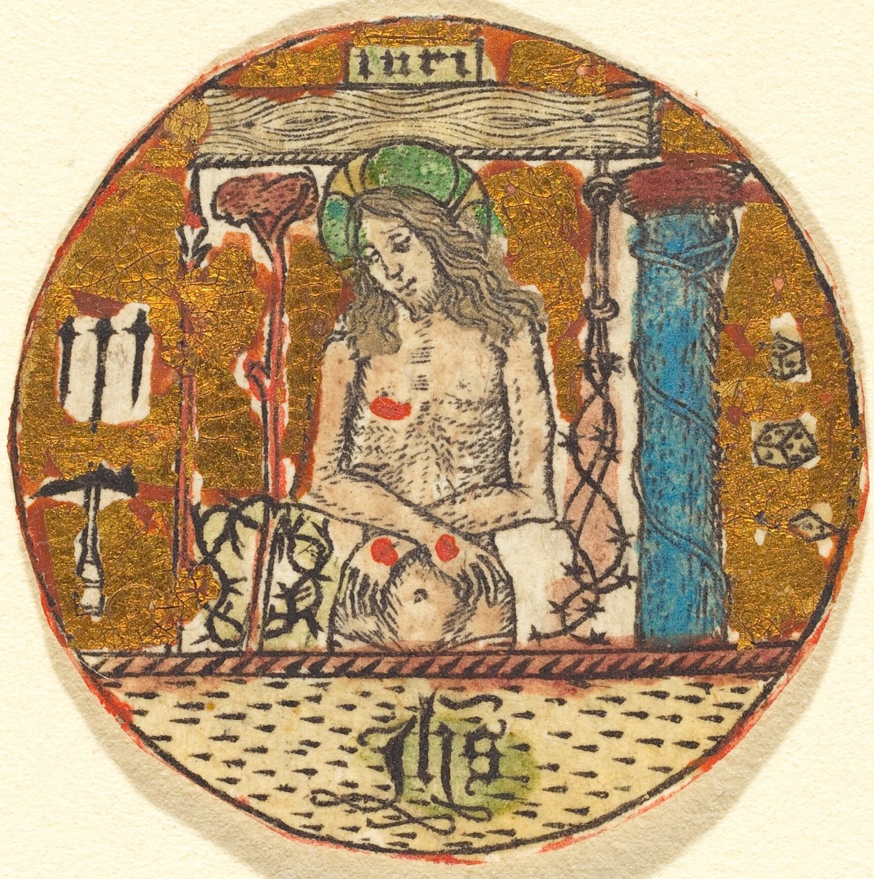 Krisztus mint a fájdalmak embere alkotó: Follower of Master E.S.
