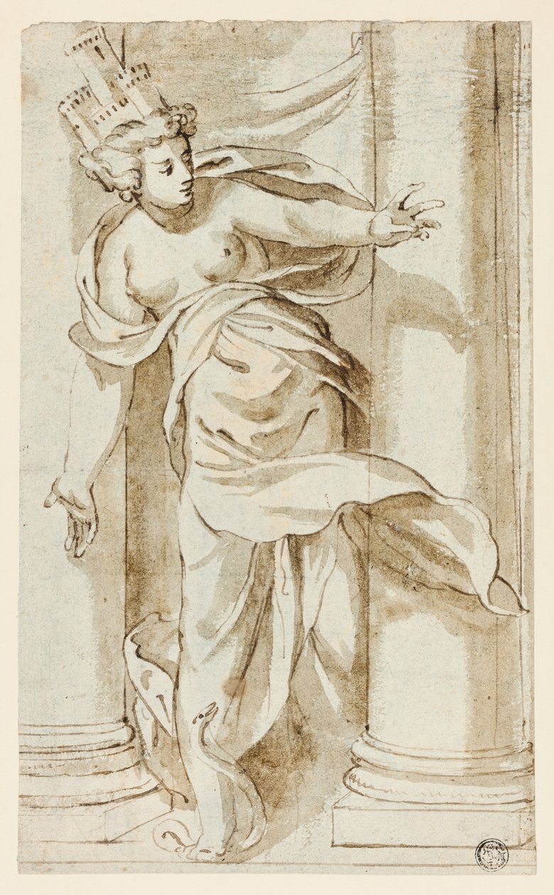 Kígyóra lépő Cybele alkotó: Follower of Paolo Farinato