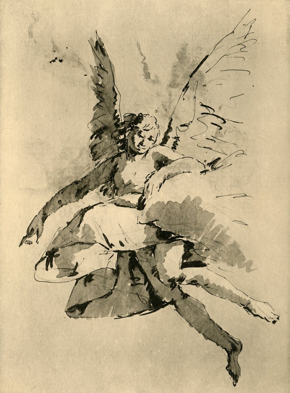 „Lebegő angyal”, 18. század, 1928 alkotó: Follower of Tiepolo