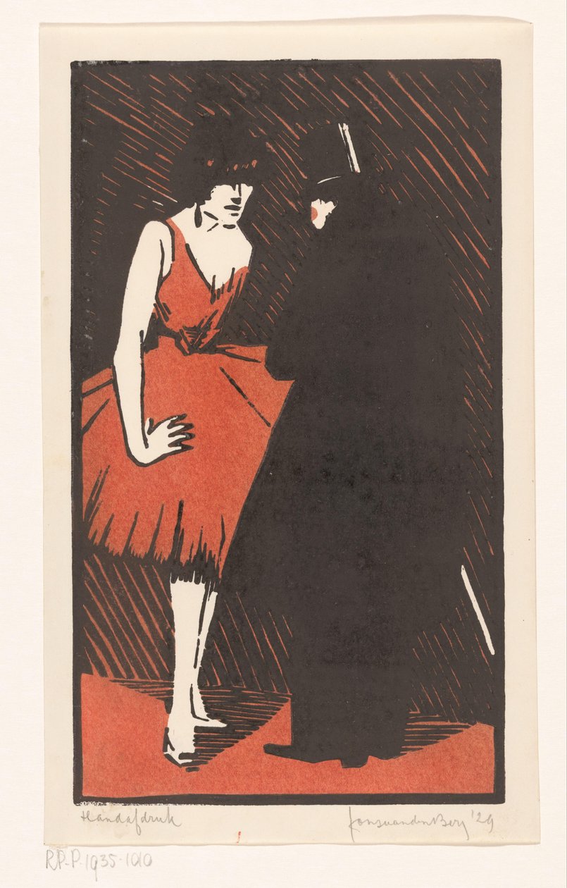 Táncos egy úriemberrel alkotó: Fons van den Berg (signed by artist)