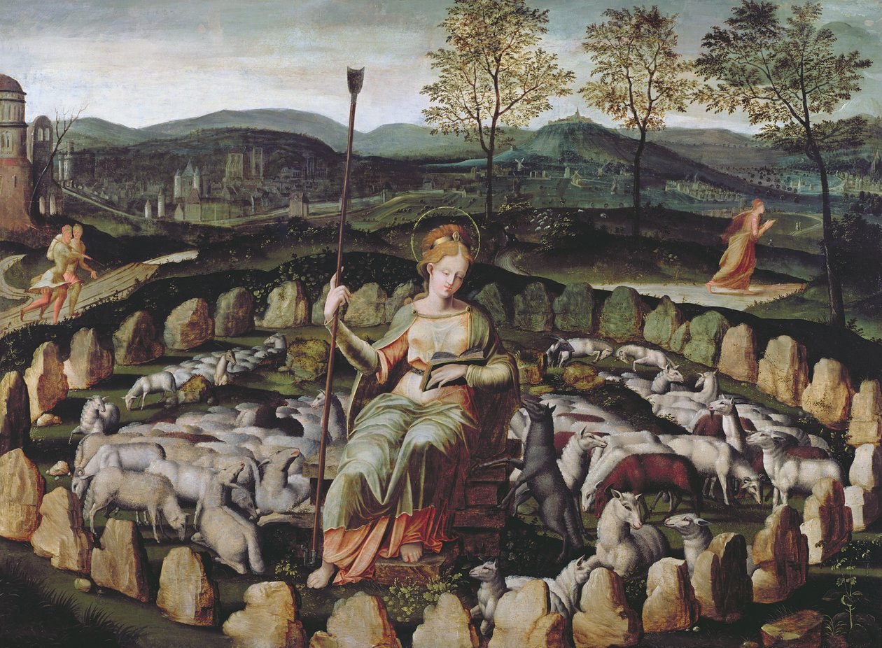 St. Genevieve őrzi nyáját alkotó: Fontainebleau School