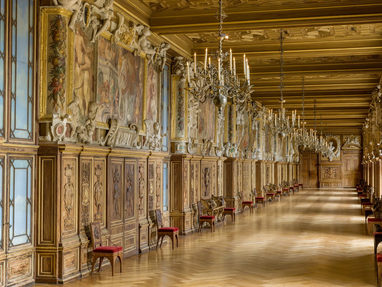 A Francois 1er galéria áttekintése (fénykép) alkotó: Fontainebleau School