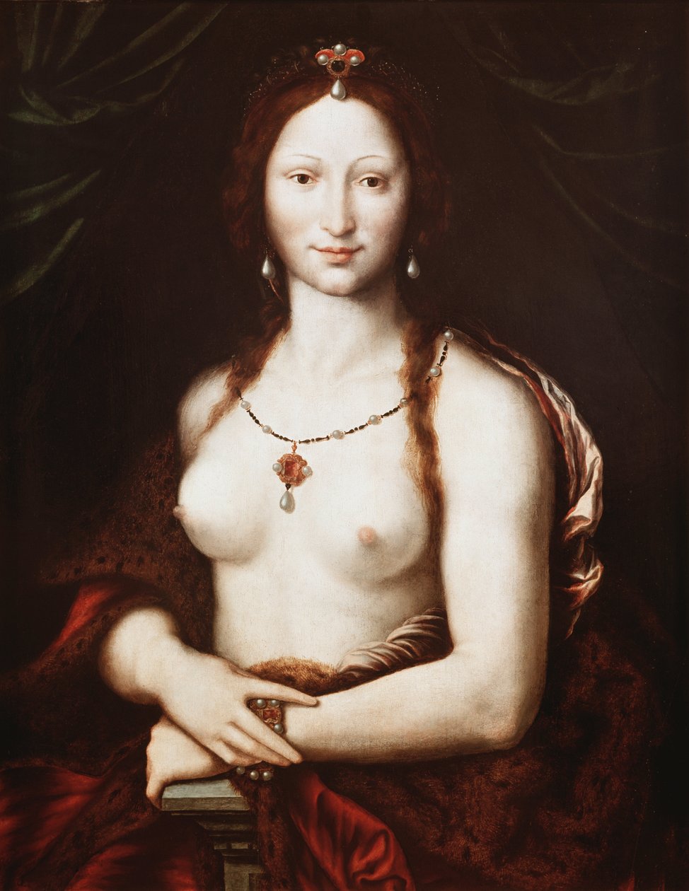 Mona Vanna portréja (olaj, fa alkotó: Fontainebleau School