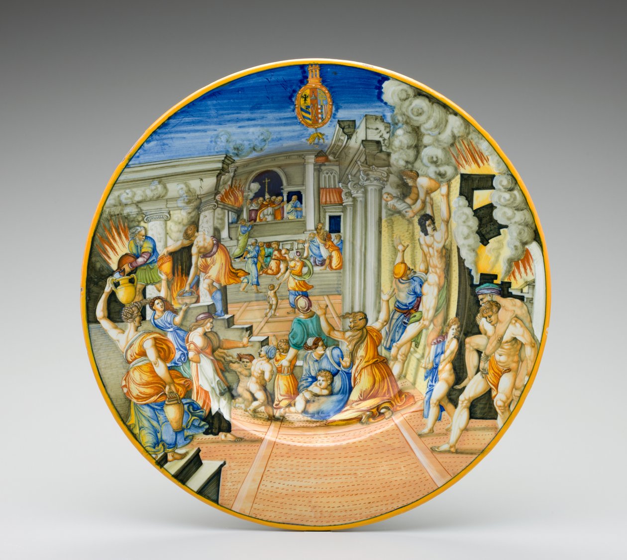 Trója égése, 1570 és 1574 között alkotó: Fontana Workshop