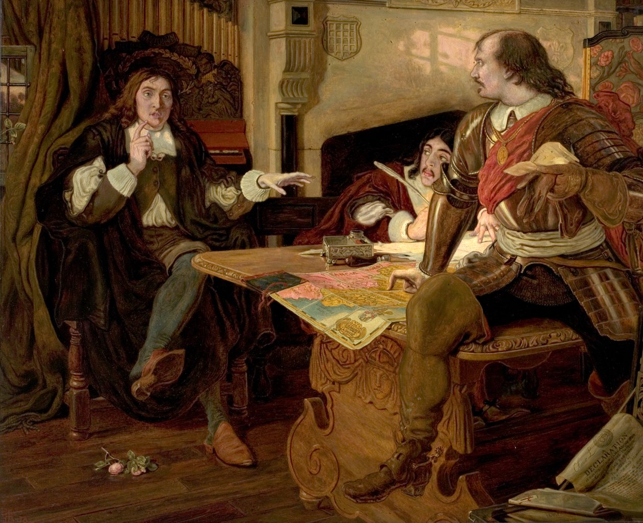Cromwell, a Vaudois protektora, 1877 alkotó: Ford Madox Brown