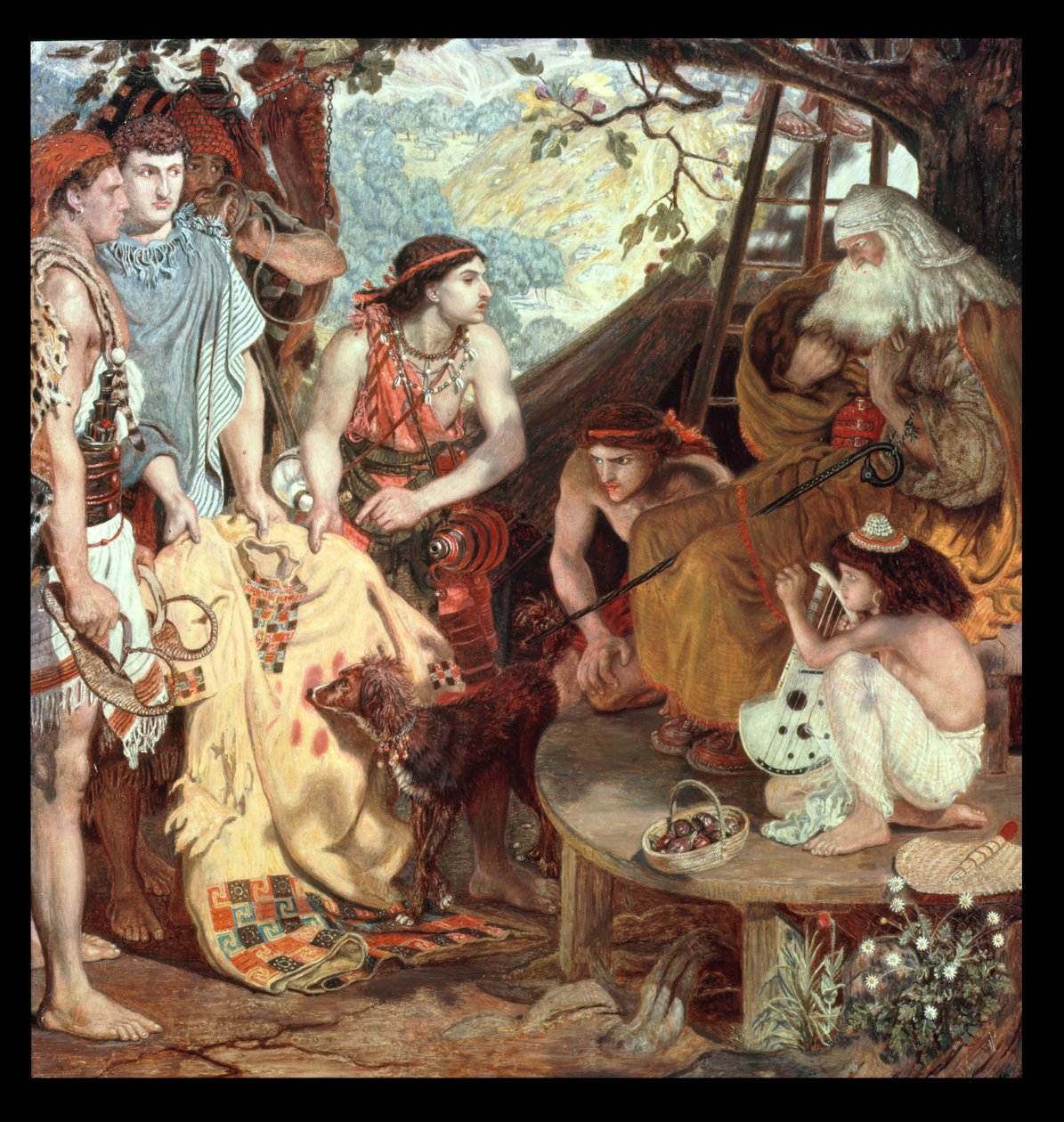 Jákob és József kabátja, 1871 (panel) alkotó: Ford Madox Brown