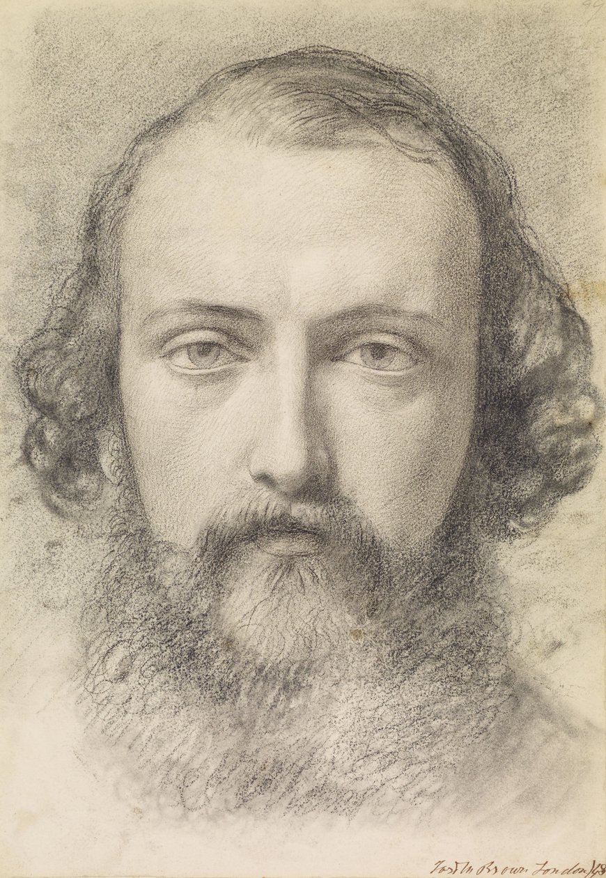 Portré- Daniel Casey fejtanulmánya (teljes arc) alkotó: Ford Madox Brown