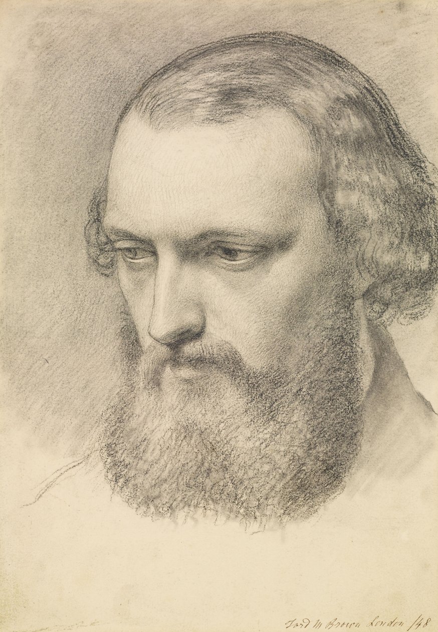 Portré- Daniel Casey fejtanulmánya (háromnegyedes nézet) alkotó: Ford Madox Brown