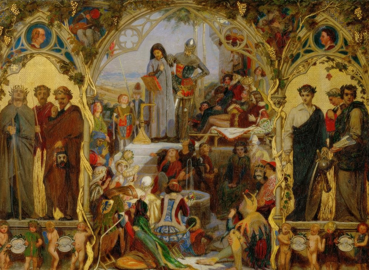 Chaucer, magvak és gyümölcsök / barna alkotó: Ford Madox Brown