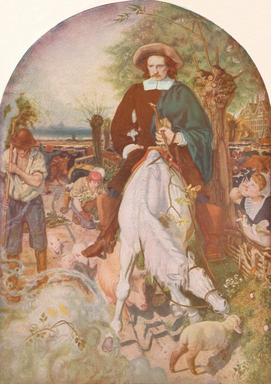 Cromwell a farmján, 1874, 1918 alkotó: Ford Madox Brown