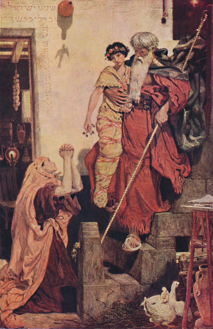 Illés helyreállítja az özvegyek fiát, 1868, 1947 alkotó: Ford Madox Brown