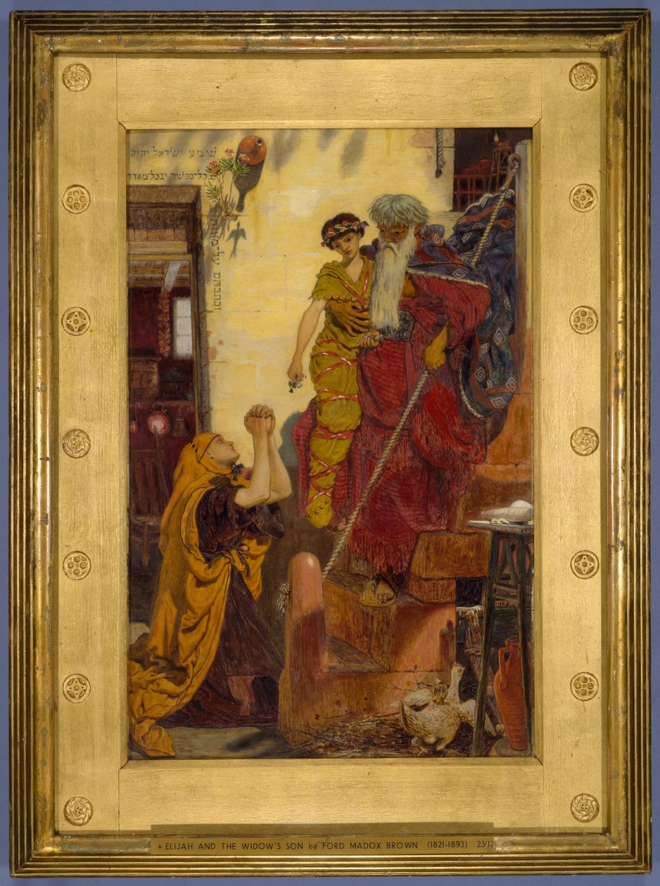 Illés és az özvegy fia, 1864 alkotó: Ford Madox Brown
