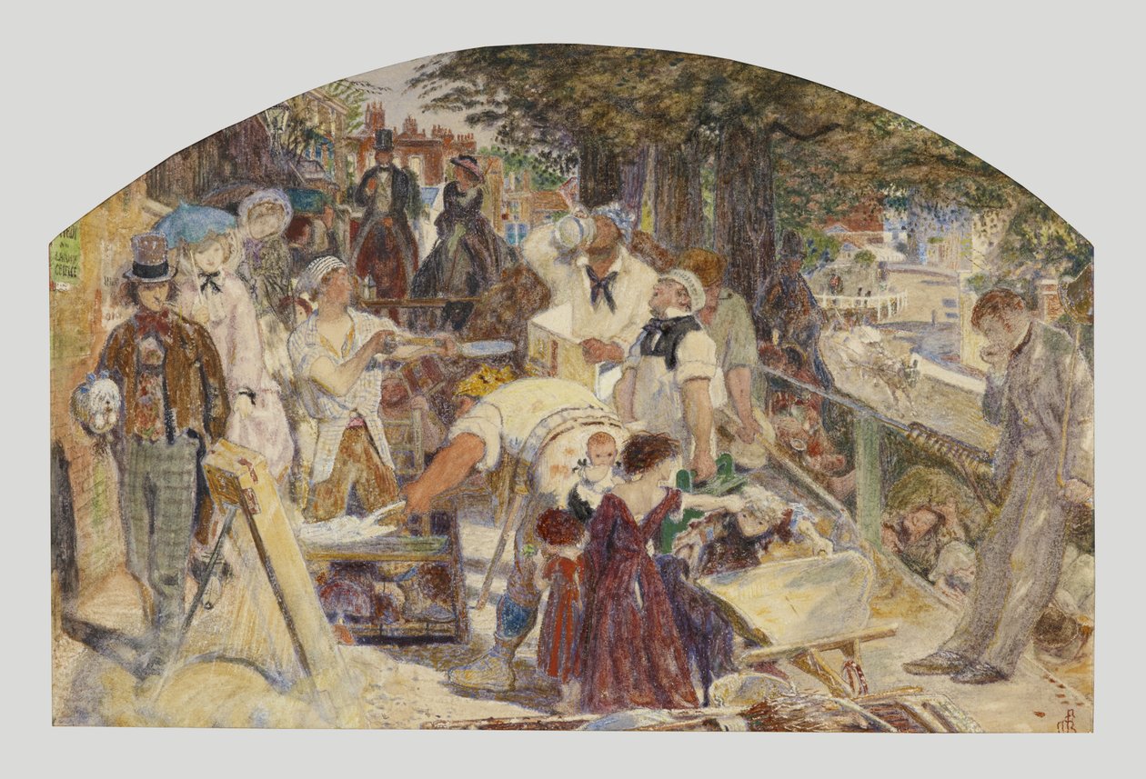 Tanulmány a „Munka” festményhez, 1856 körül (akvarell, papír) alkotó: Ford Madox Brown