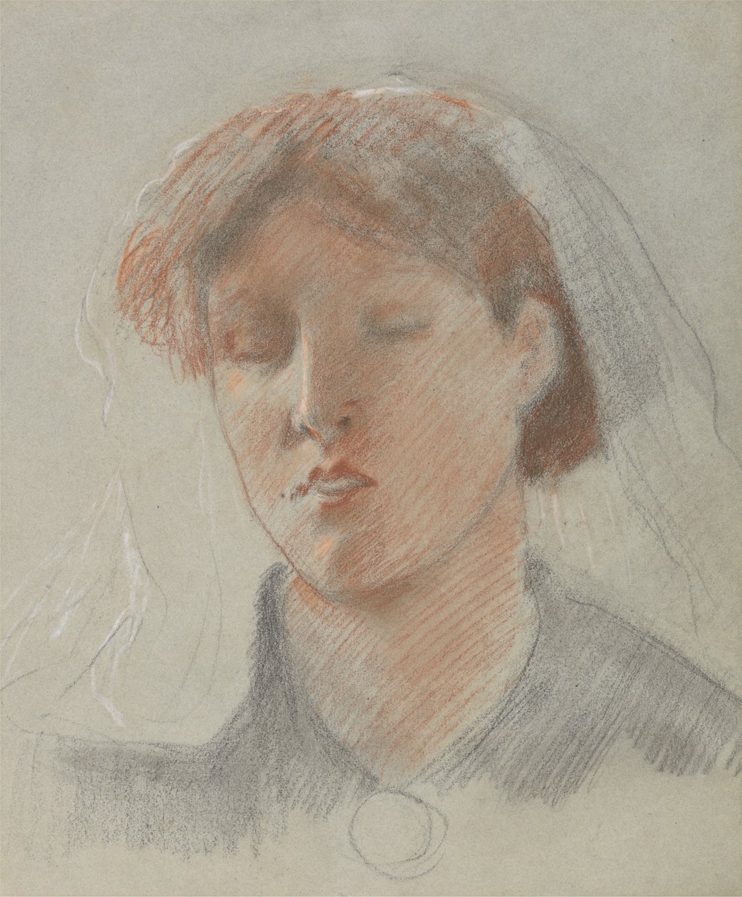 A művész felesége, Emma, az esküvő napján alkotó: Ford Madox Brown