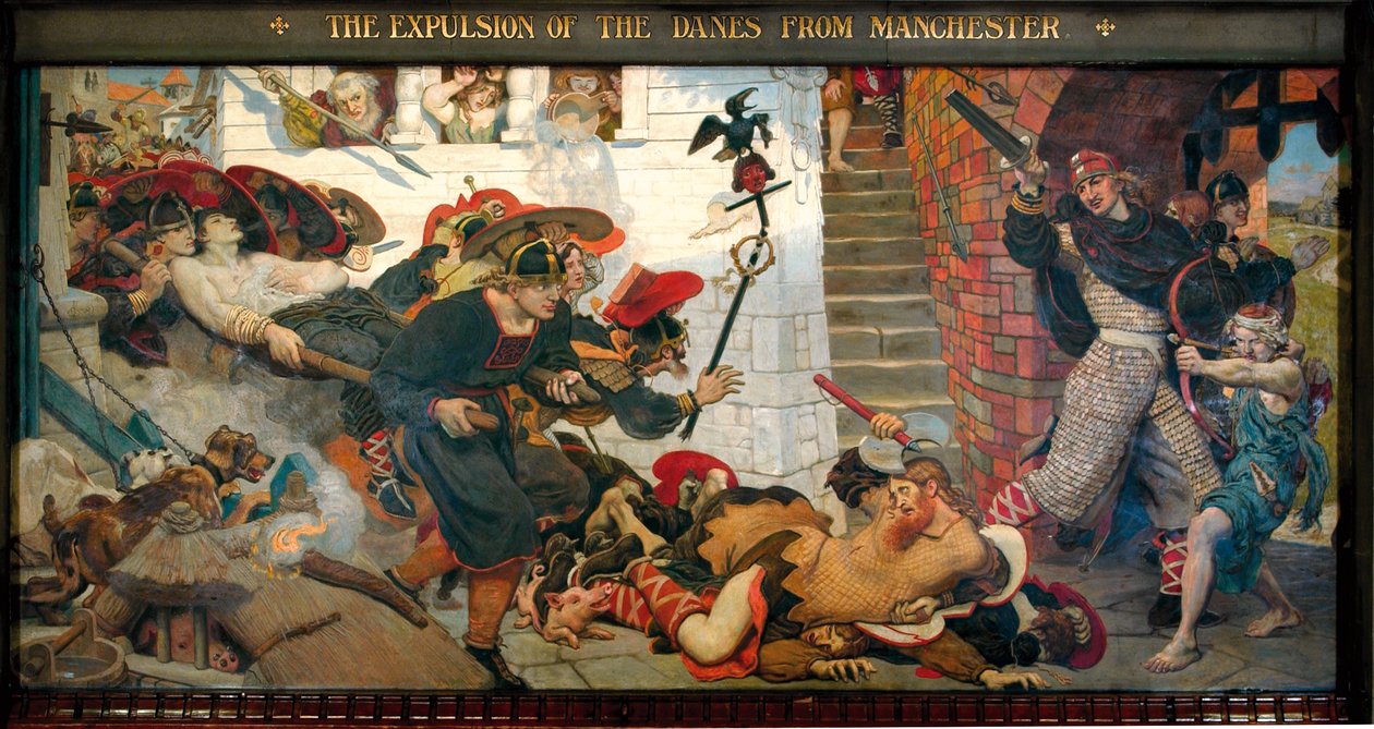 A dánok kiűzése Manchesterből alkotó: Ford Madox Brown
