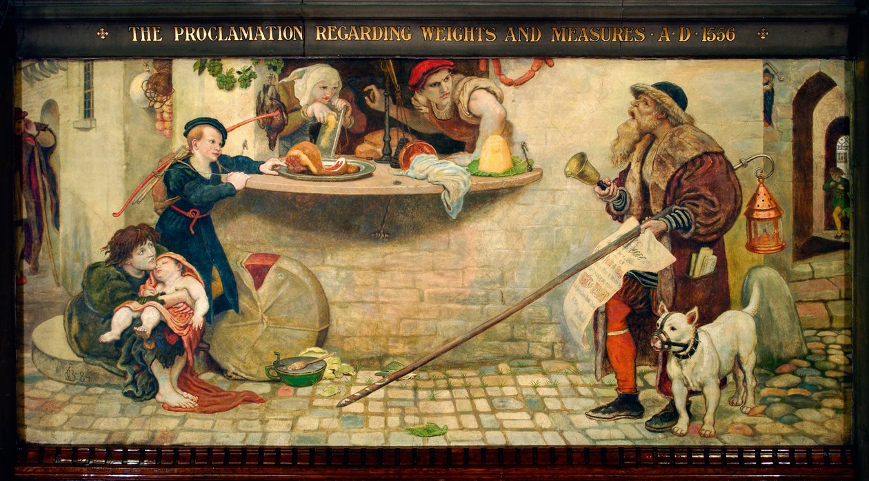The Proclamation Regarding Weights and Measures AD 1556 alkotó: Ford Madox Brown