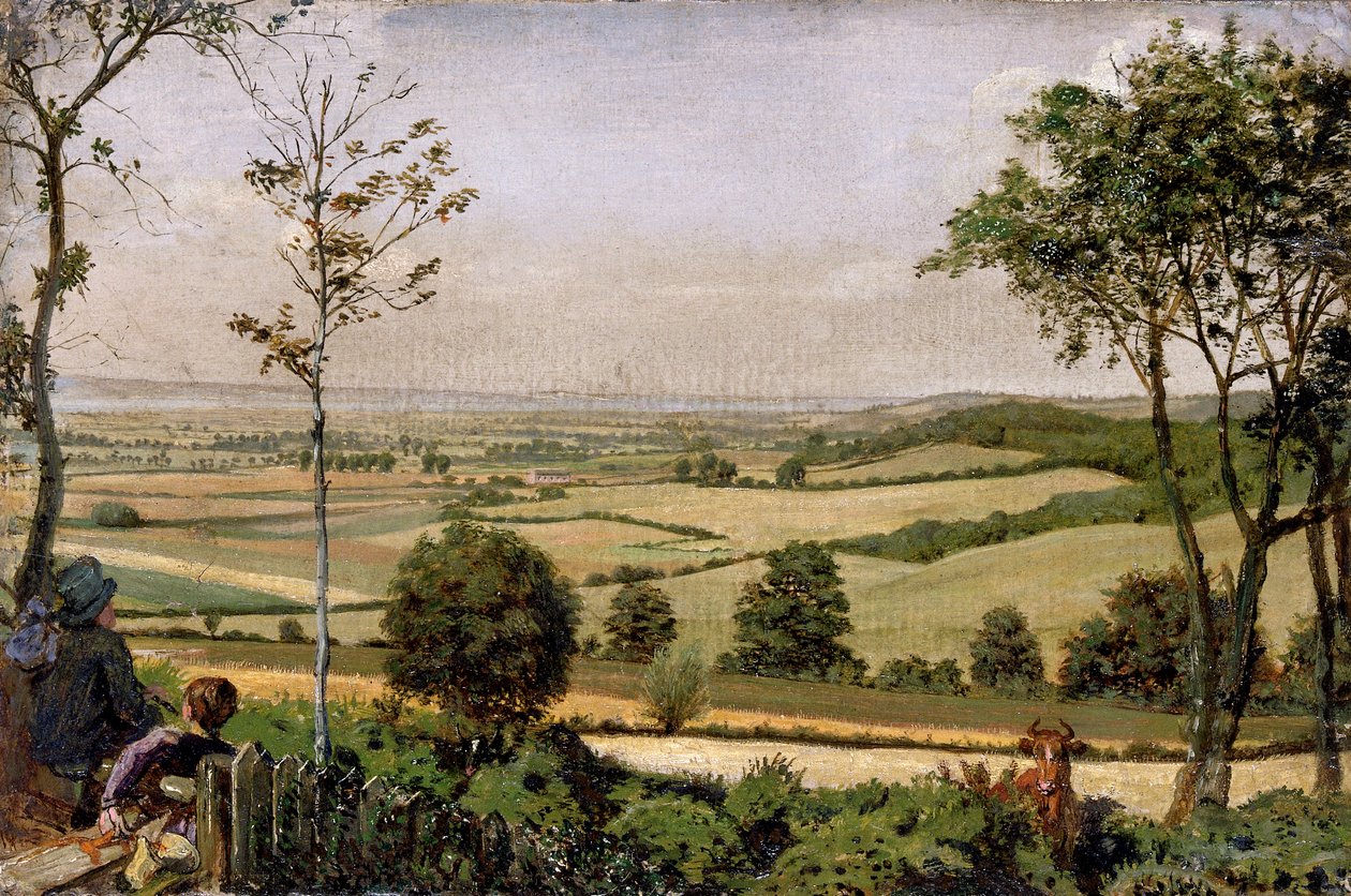 „Kilátás a kenti Shorn Ridgway-ről”, 1849 és 1873 alkotó: Ford Madox Brown