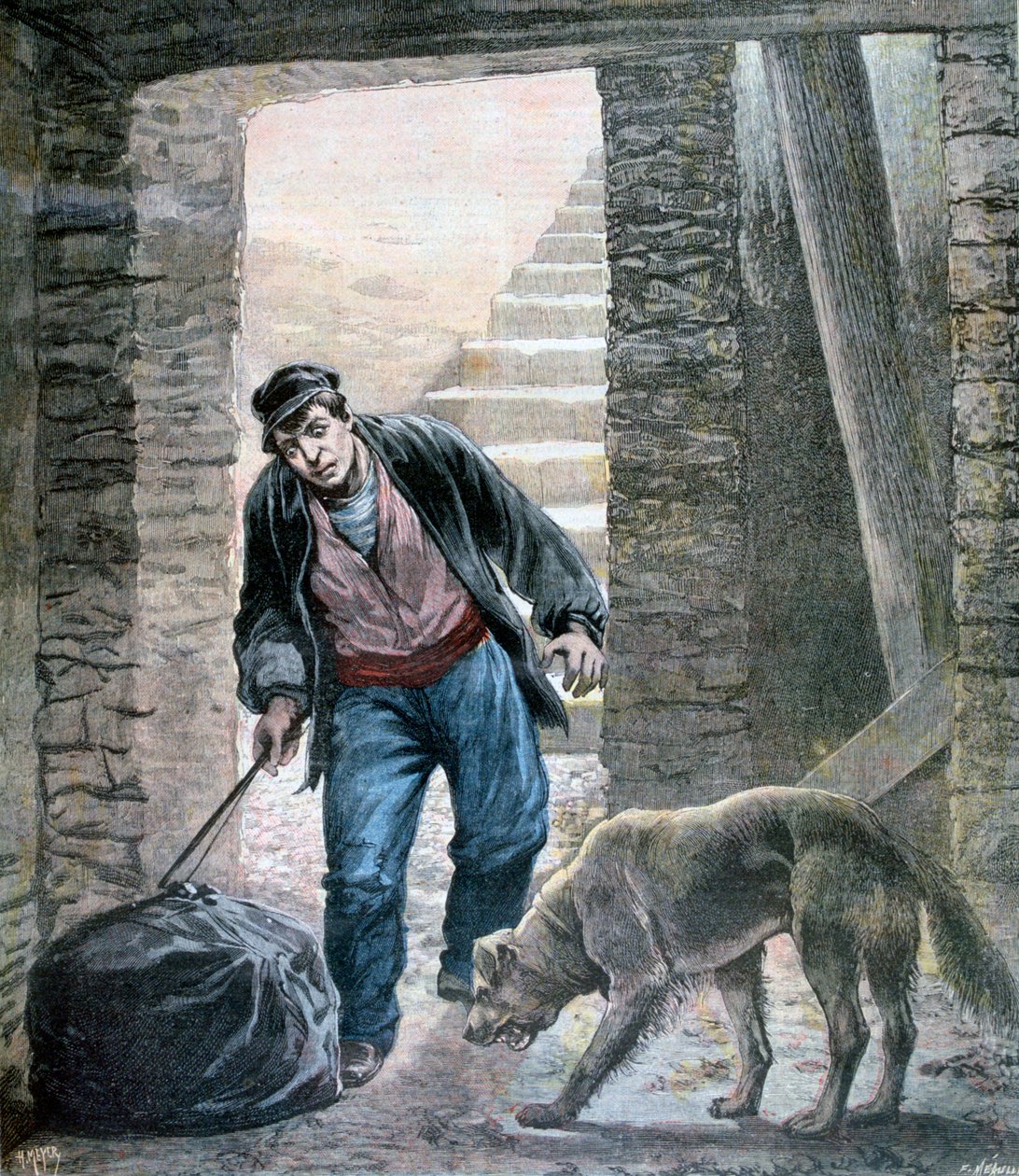 Egy bûn a Rue Botzaris-on, Párizs, 1892 alkotó: Fortuné Méaulle