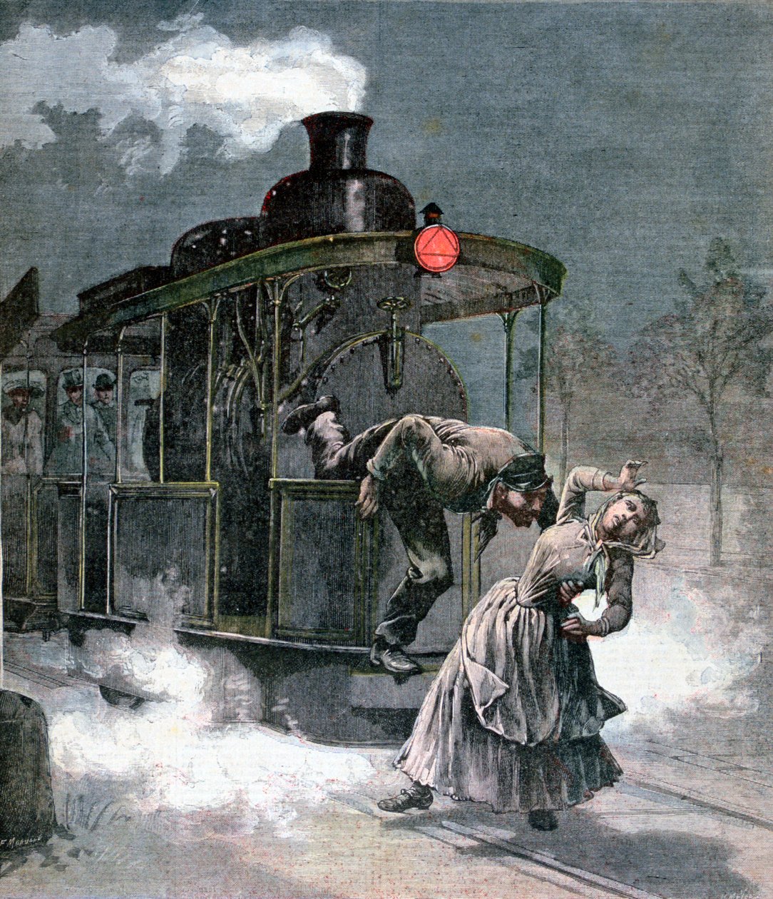 Baleset a Marly-le-Roi vasútvonalon, Franciaország, 1891 alkotó: Fortuné Méaulle