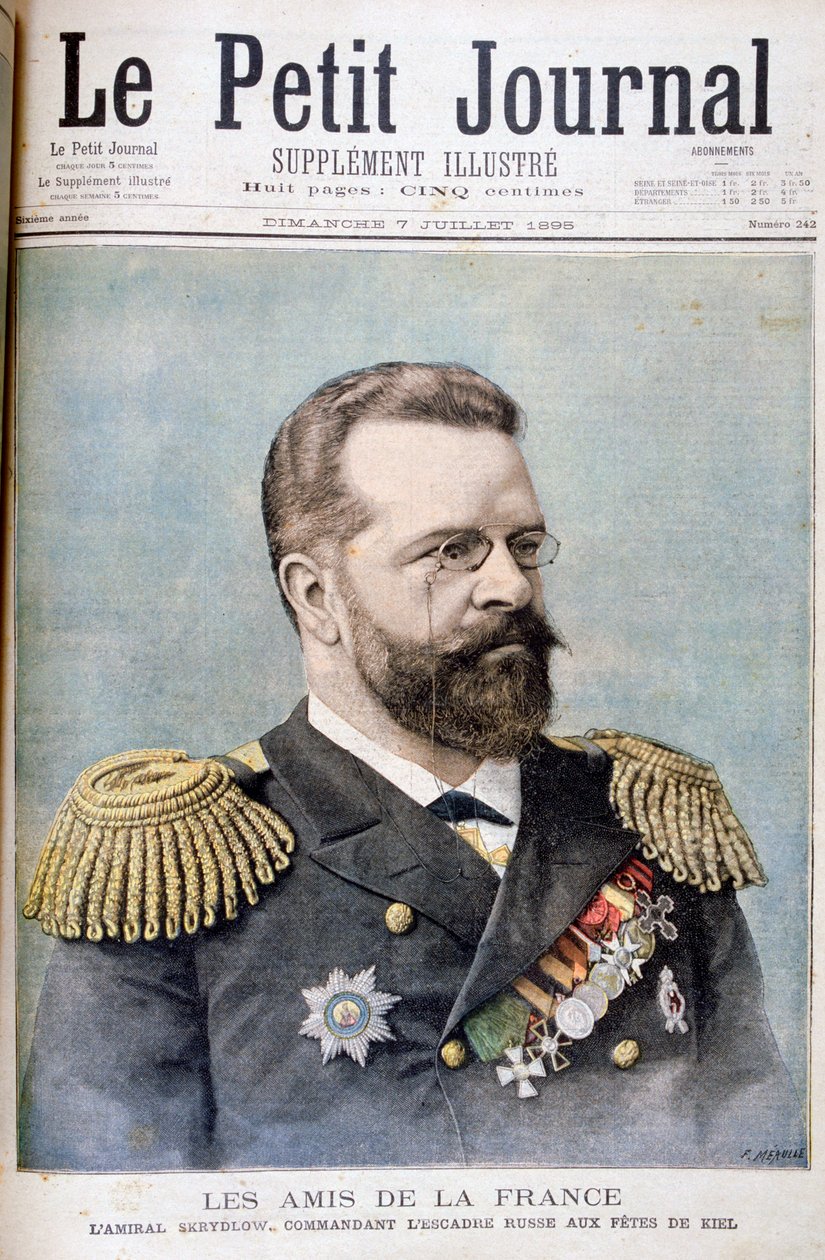 Nyikolaj Skrydlov tengernagy, orosz haditengerészeti tiszt, 1895 alkotó: Fortuné Méaulle