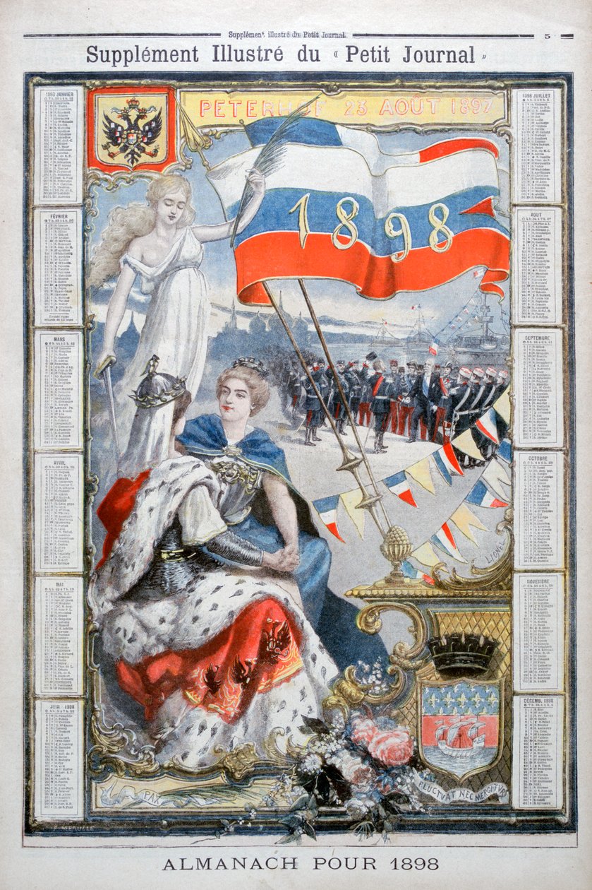 1898-as naptár. alkotó: Fortuné Méaulle