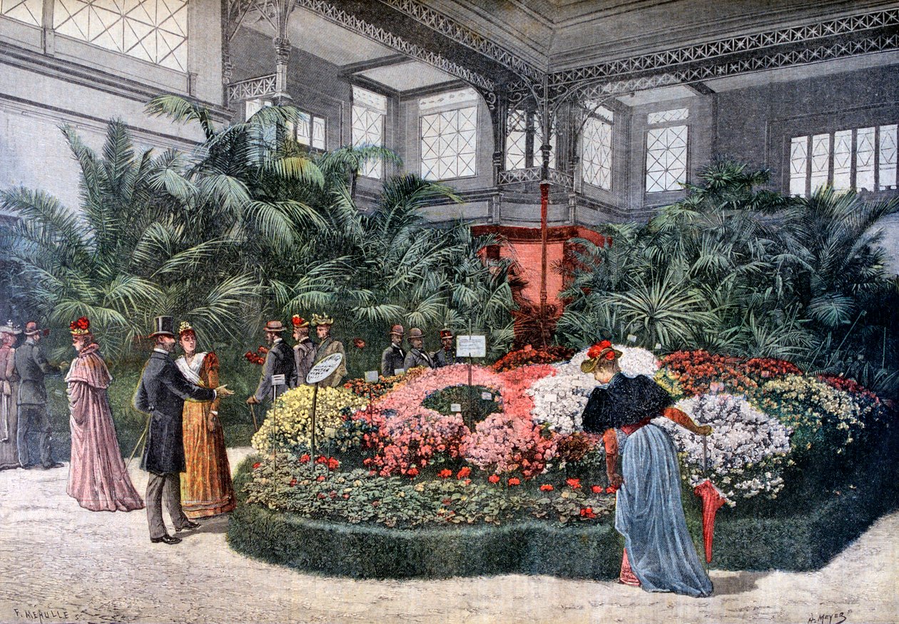 Kertészeti kiállítás, Cours La Reine, Párizs, 1892 alkotó: Fortuné Méaulle