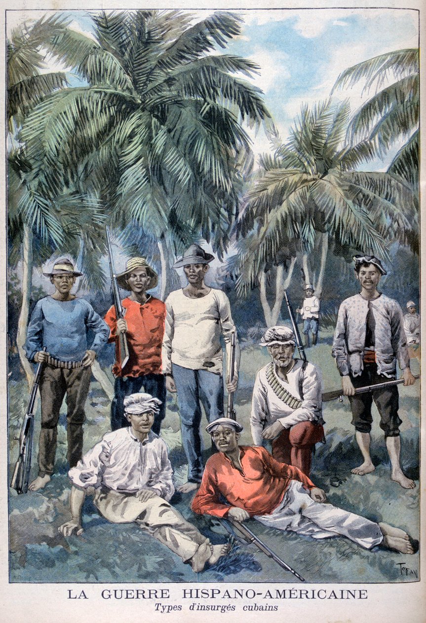 Felkelő kubaiak a spanyol-amerikai háború alatt, 1898 alkotó: Fortuné Méaulle