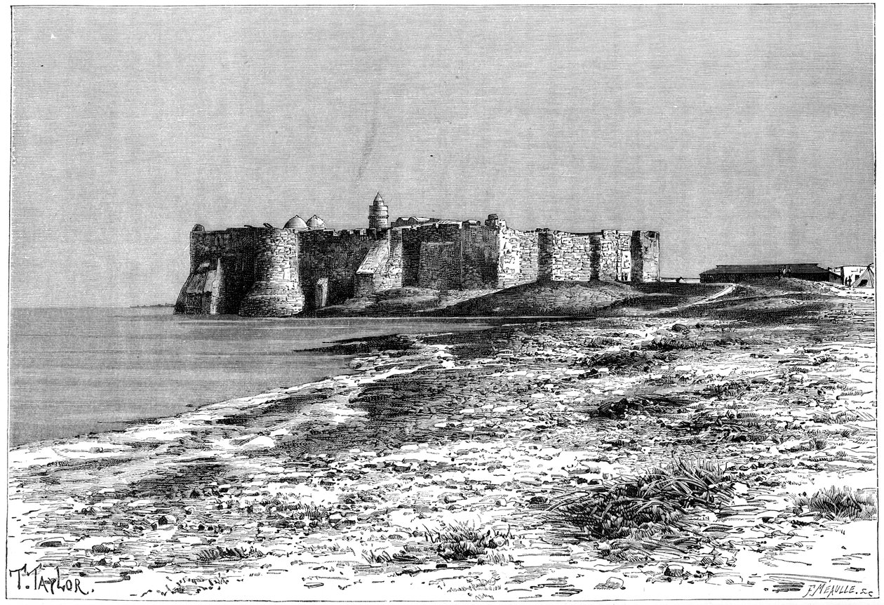 Djerba-sziget, kastély Hunt Suk közelében, Tunézia, 1890 alkotó: Fortuné Méaulle