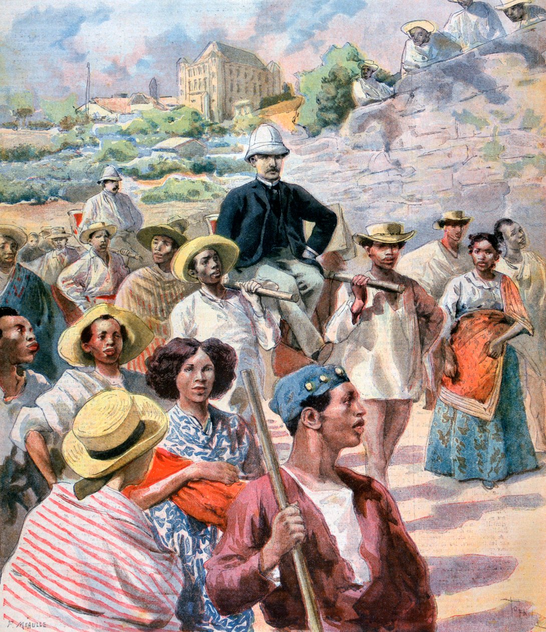 M le Myre de Vilers Madagaszkáron, 1894 alkotó: Fortuné Méaulle
