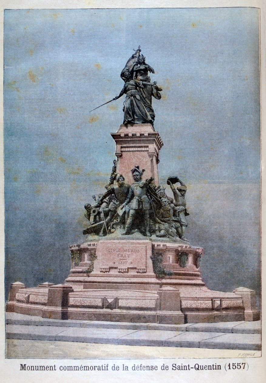 Szent Quentin védelmének emlékműve, 1557, 1896 alkotó: Fortuné Méaulle