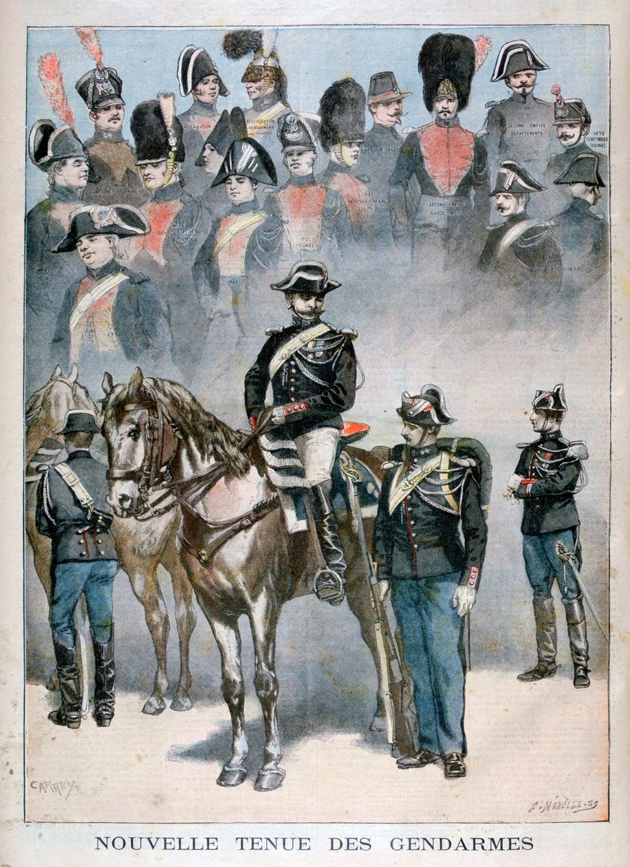 A csendőrök új egyenruhája, 1896 alkotó: Fortuné Méaulle